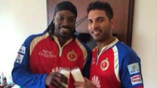 Watch ‘The Showstopper’ Chris Gayle walk the ramp at buddy Yuvraj Singh’s fashion label launch